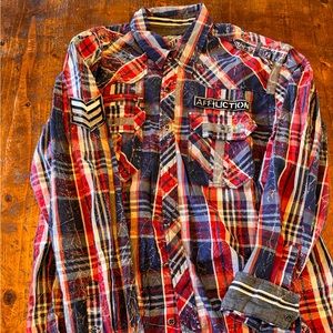 Men’s Affliction Black Premium Shirt -2XL